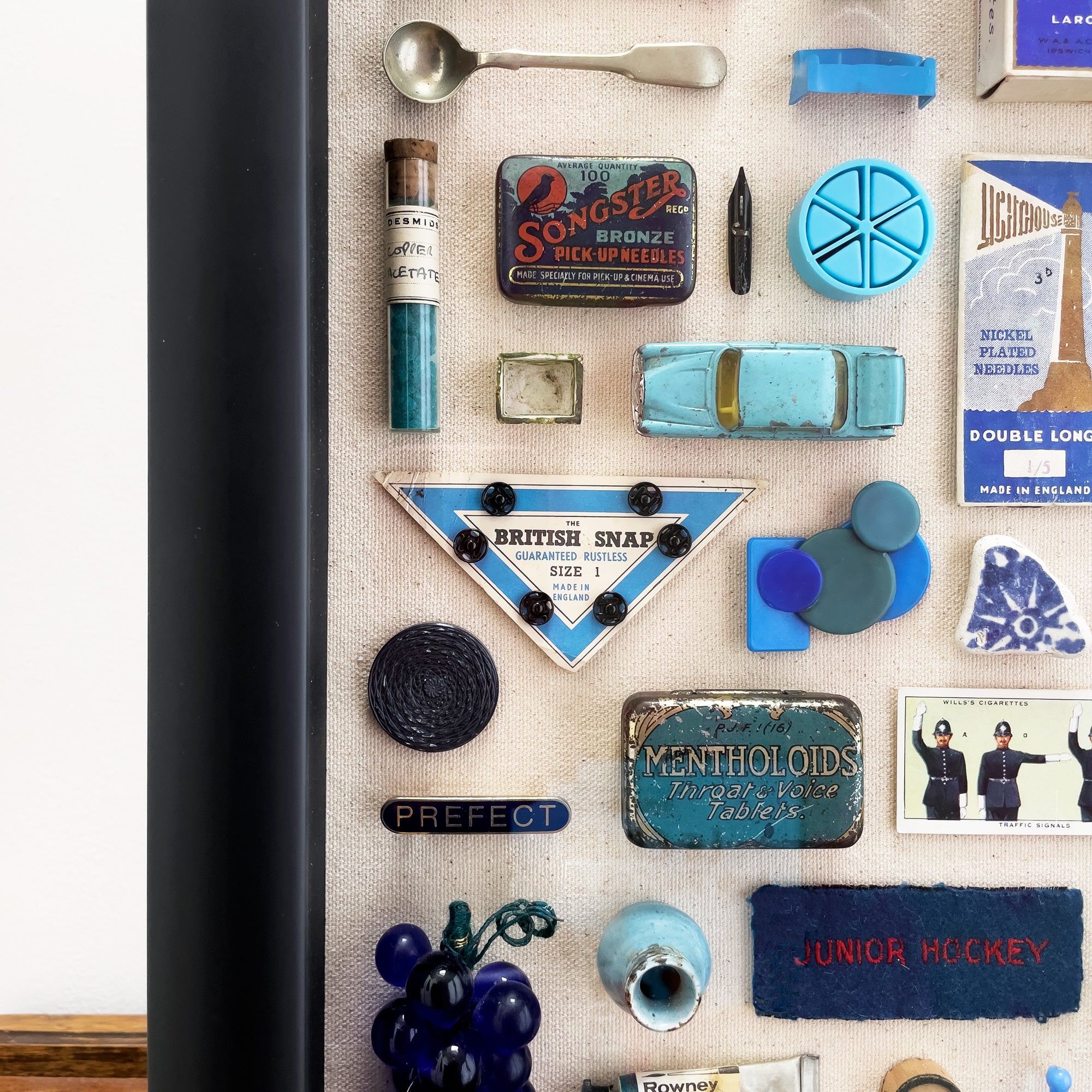 Composition in Blue – Unique Vintage Object Artwork