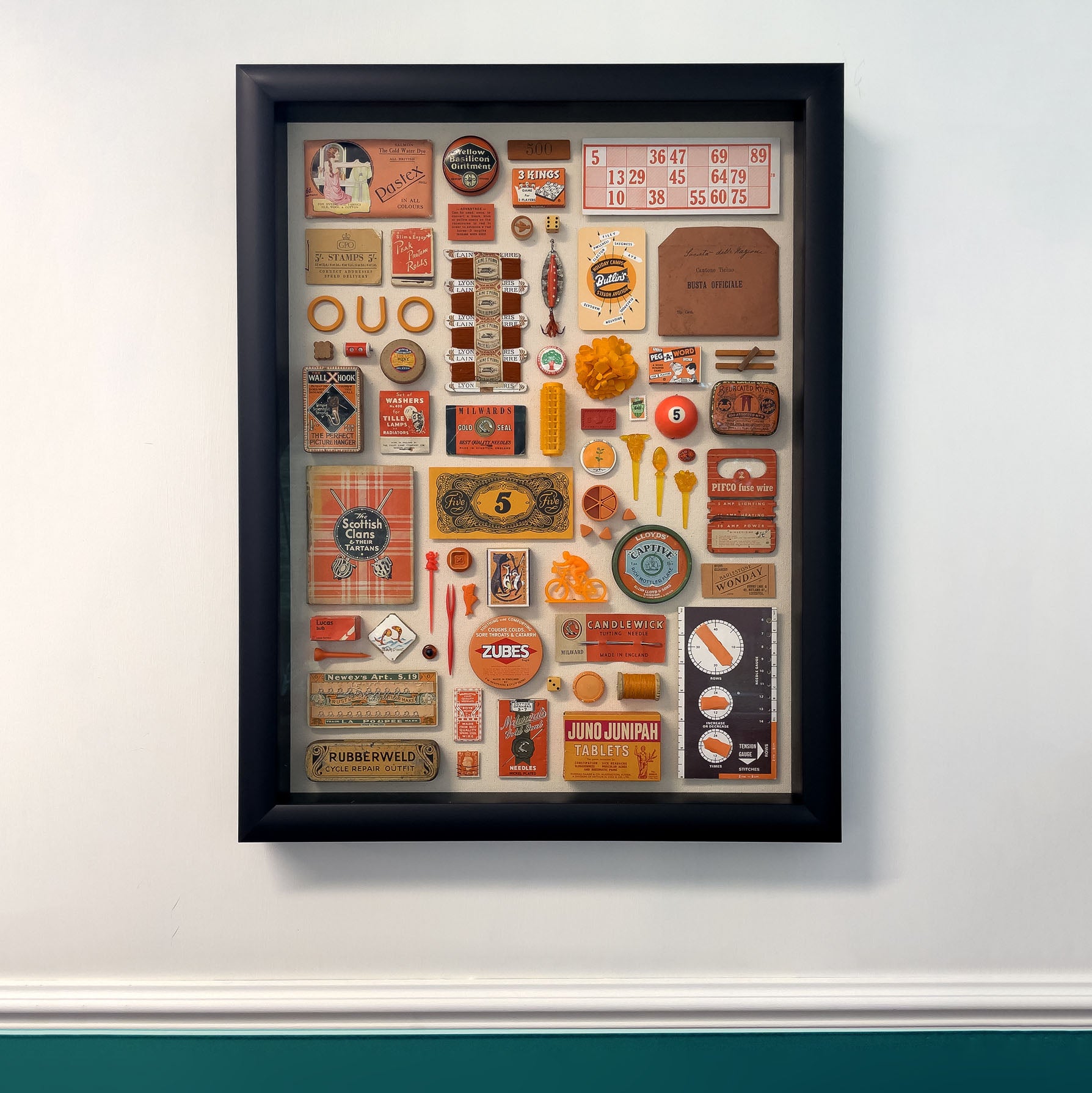 Composition in Orange – Unique Vintage Object Artwork