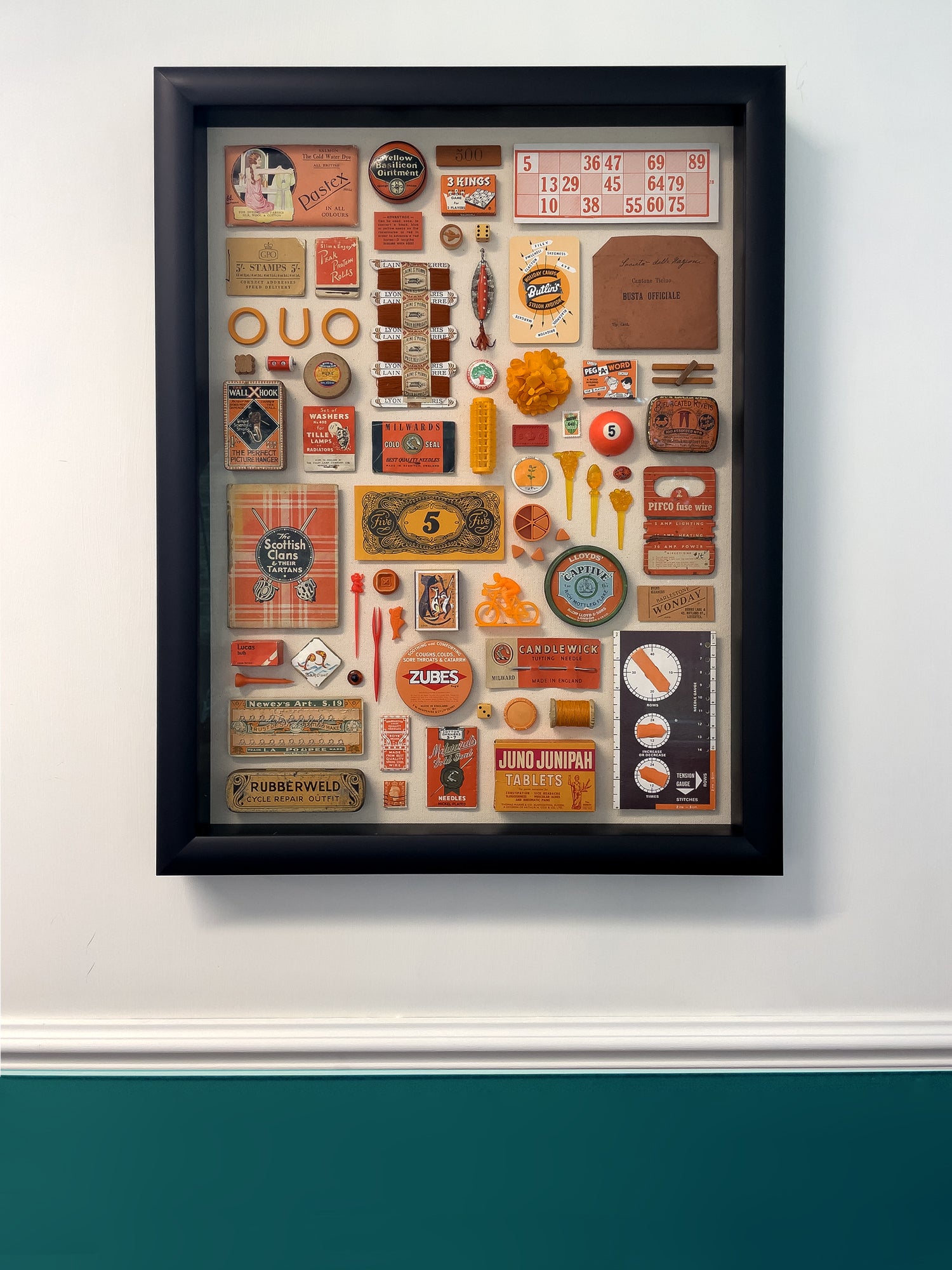 Composition in Orange – Unique Vintage Object Artwork