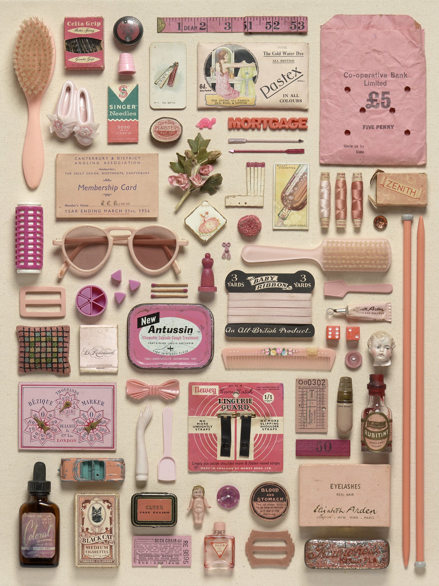 Composition in Pink – Unique Vintage Object Artwork