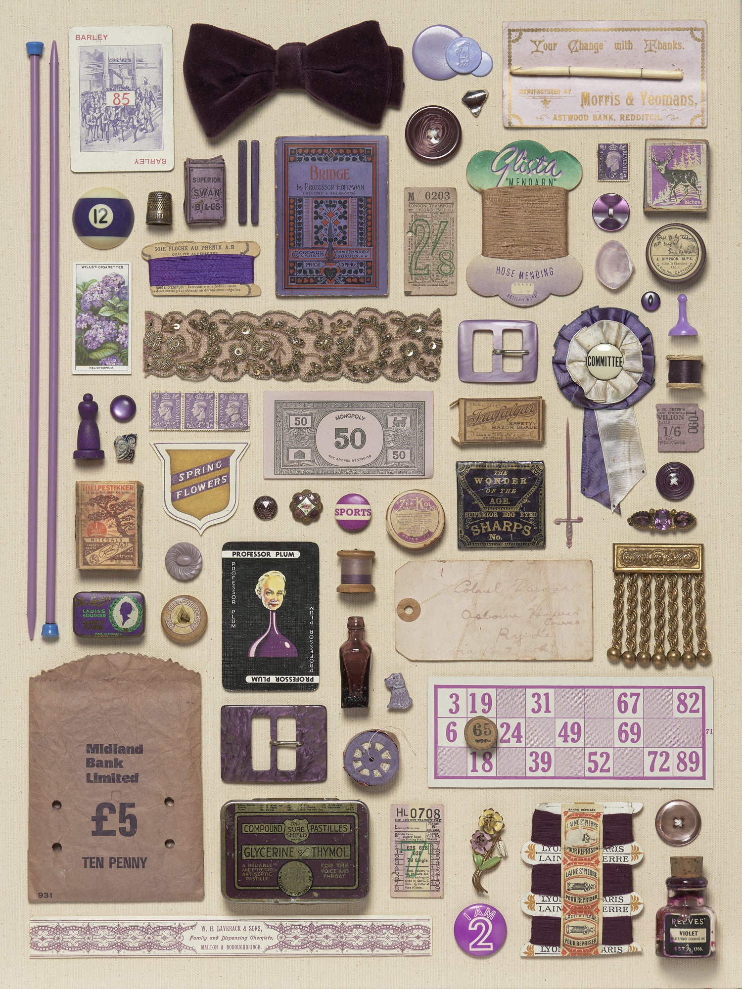 Composition in Purple – Unique Vintage Object Artwork