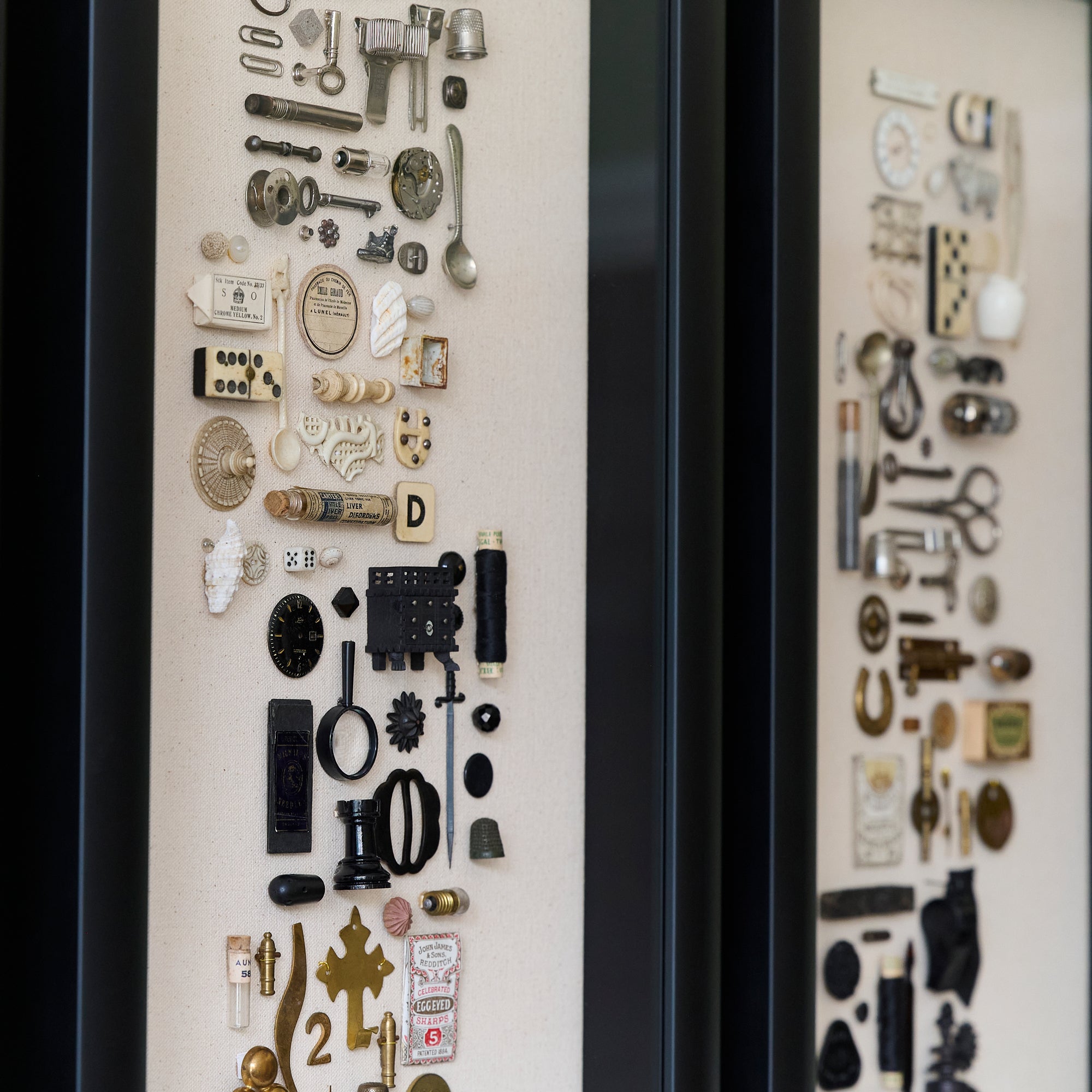 A Slice in Time Triptych – Unique Vintage Object Artworks