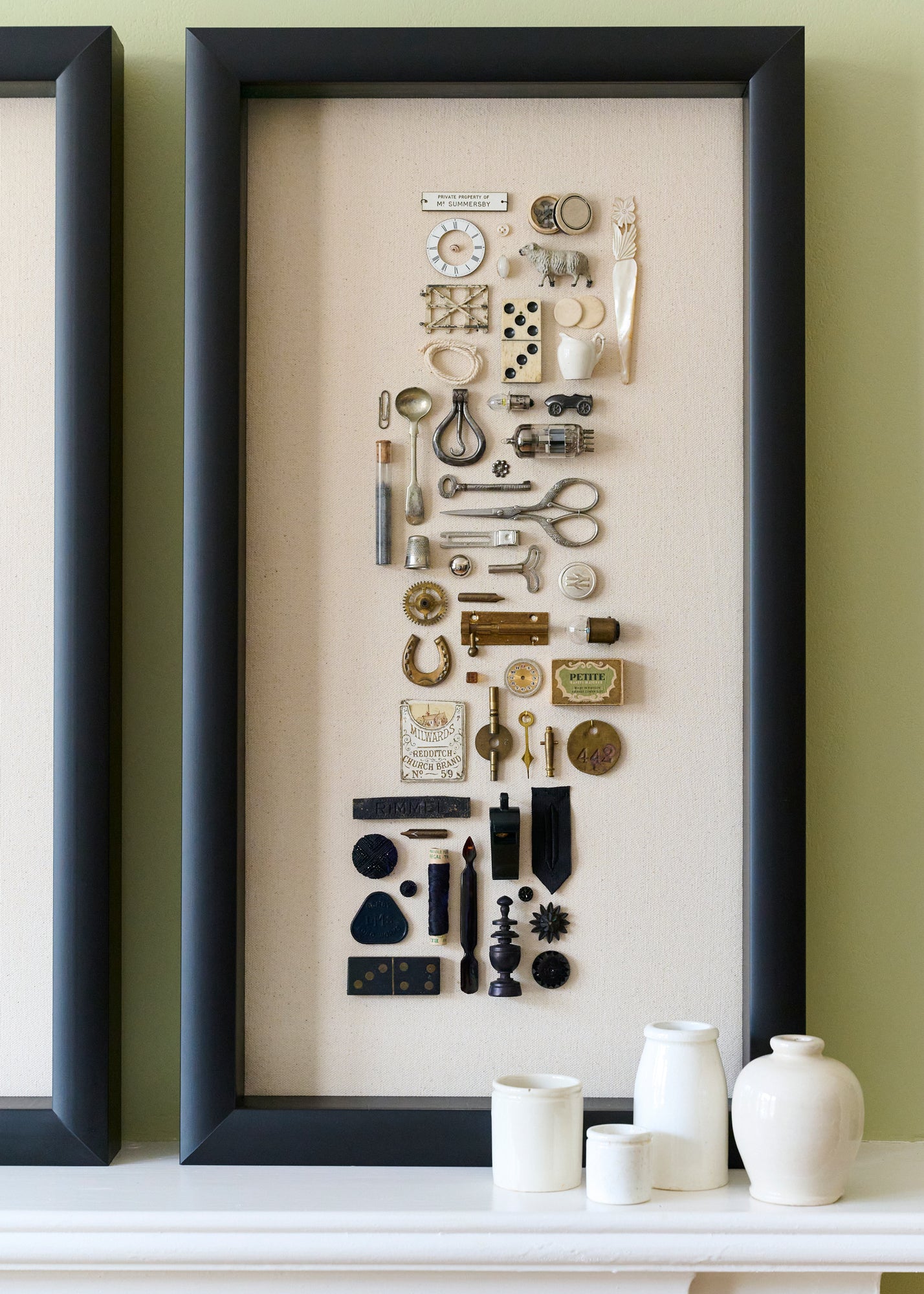 A Slice in Time Triptych – Unique Vintage Object Artworks