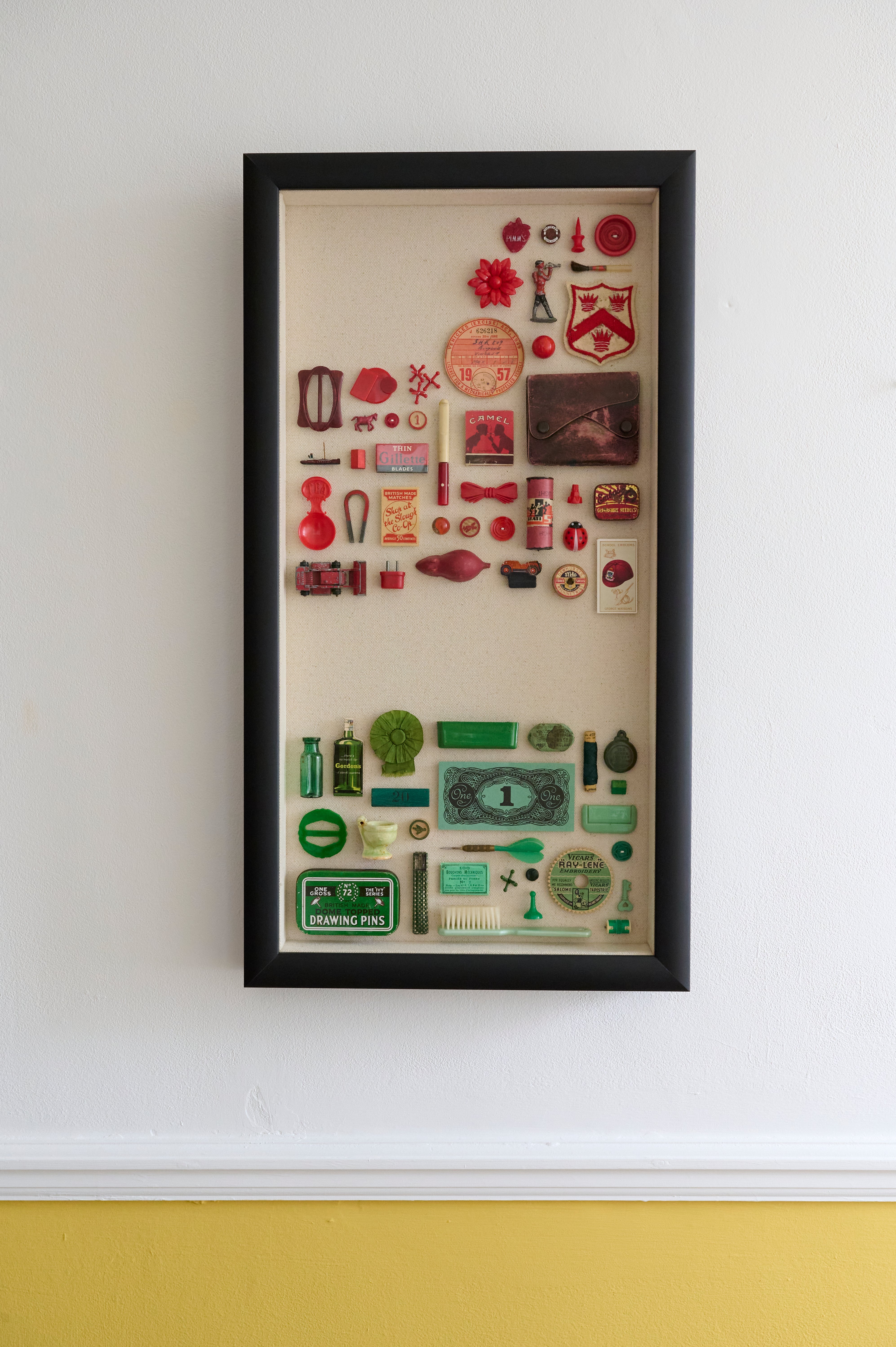 Seas of Change Triptych – Vintage Object Assemblage Artwork