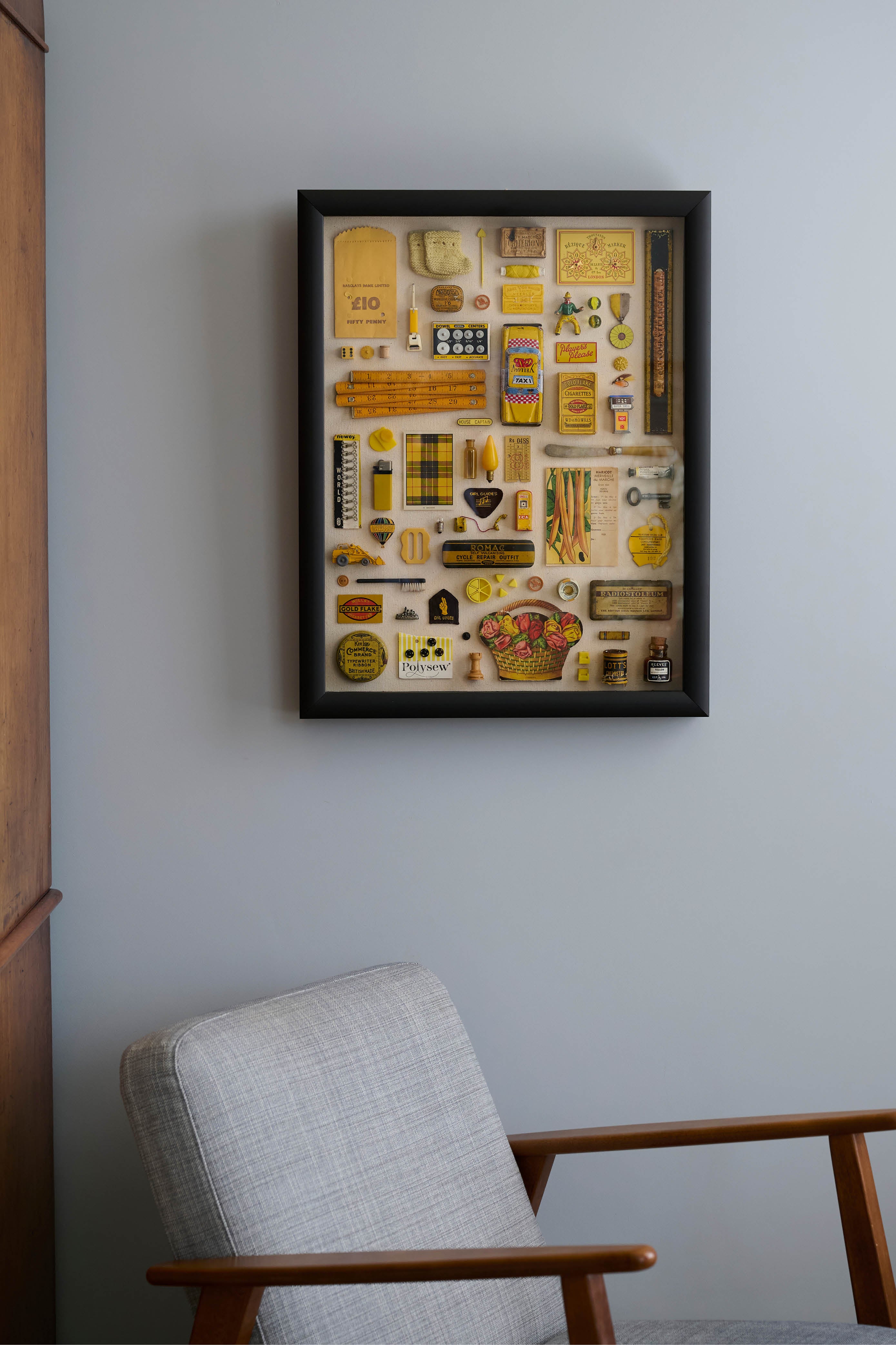 Composition in Yellow – Unique Vintage Object Artwork