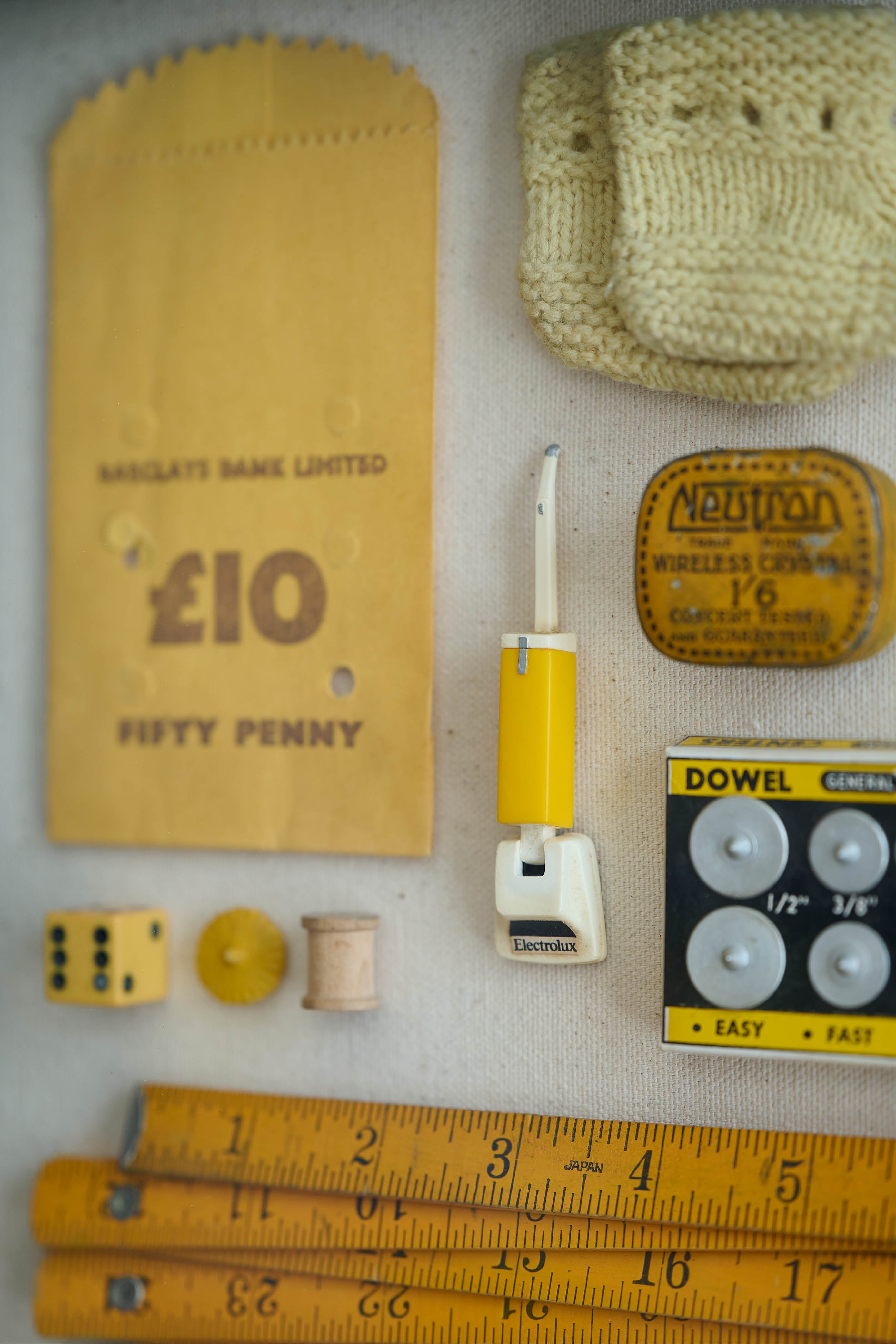 Composition in Yellow – Unique Vintage Object Artwork