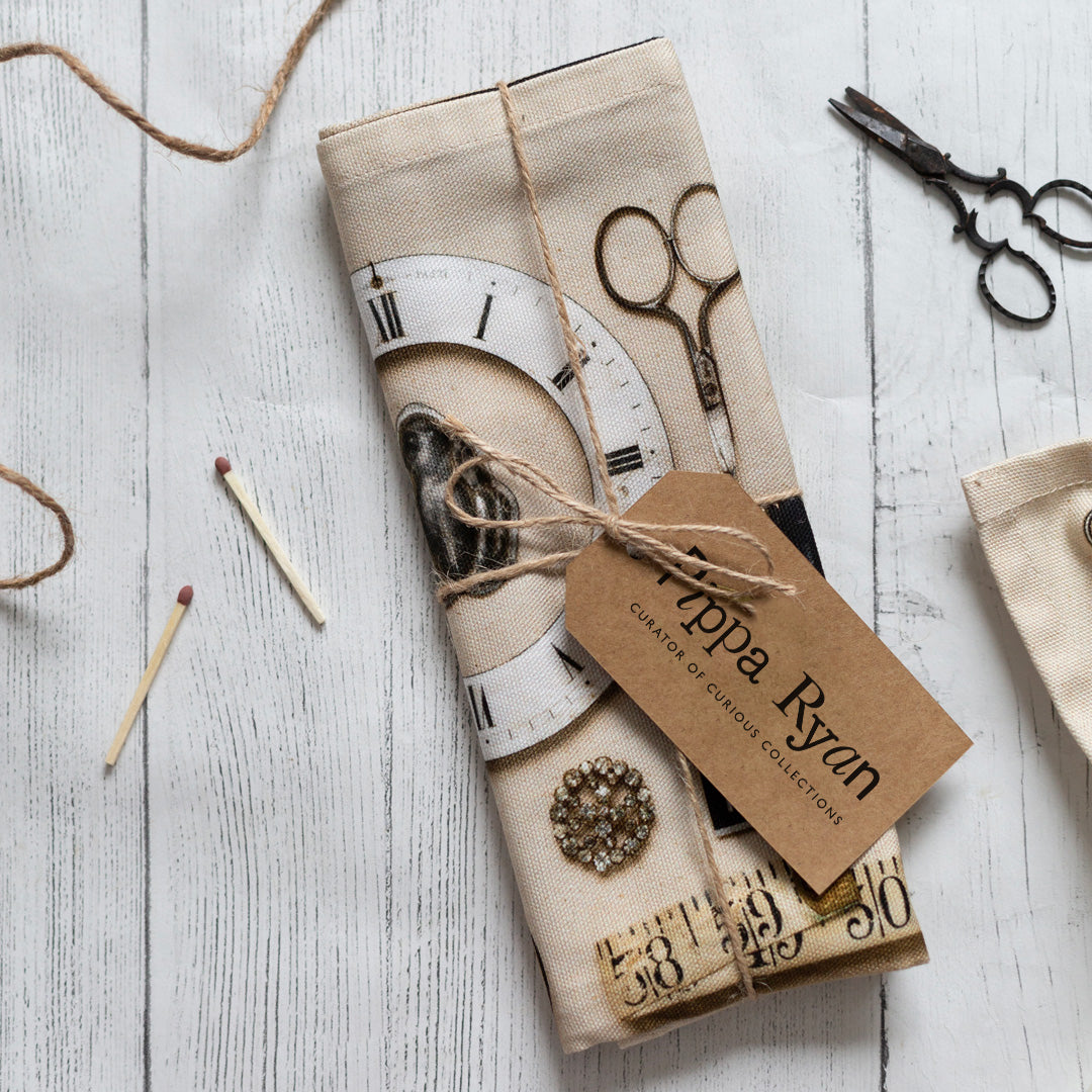 Mix'n'Match 6 Vintage Keepsake Patterned Tea Towel in 100% Organic Cotton