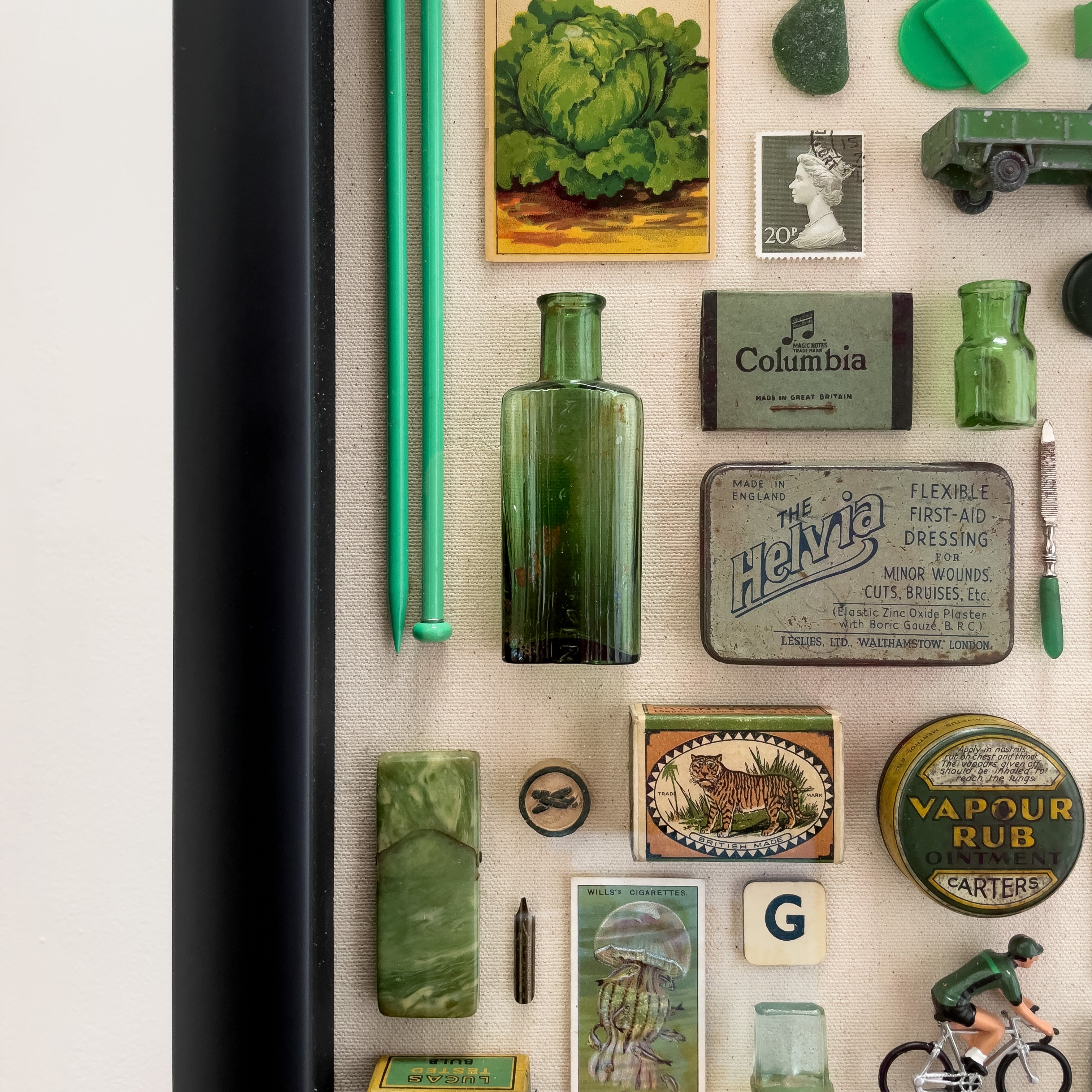 Composition in Green – Unique Vintage Object Artwork