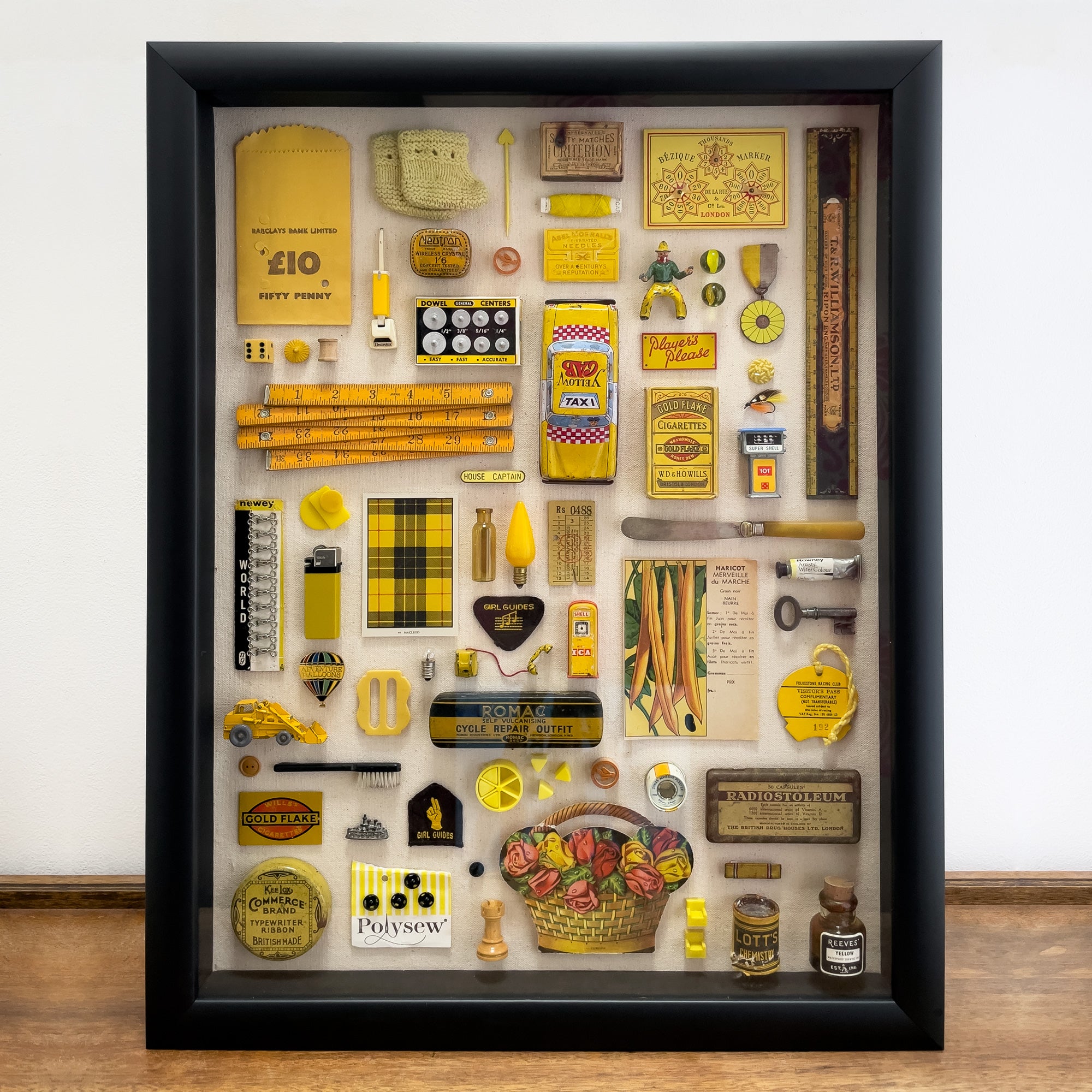 Composition in Yellow – Unique Vintage Object Artwork