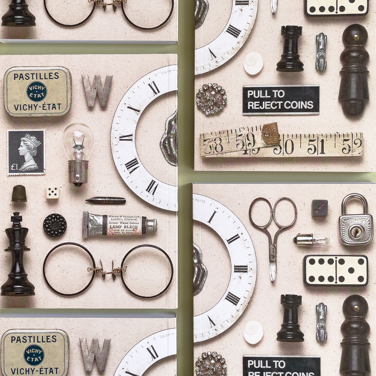 Black & White Vintage Keepsake Pattern Notebook