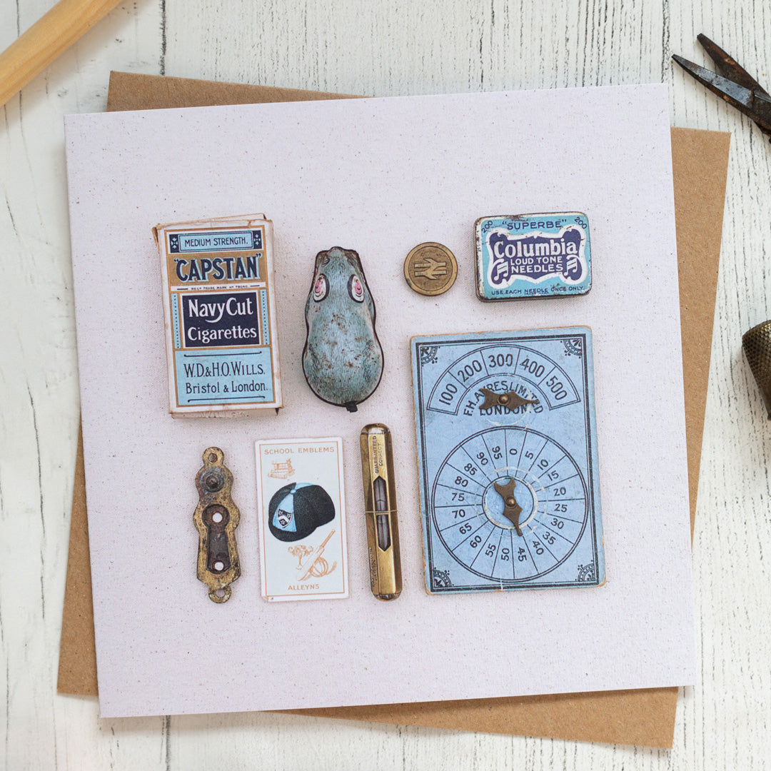 Mix'N'Match 6 Vintage Patterned Eco-friendly Greetings Card