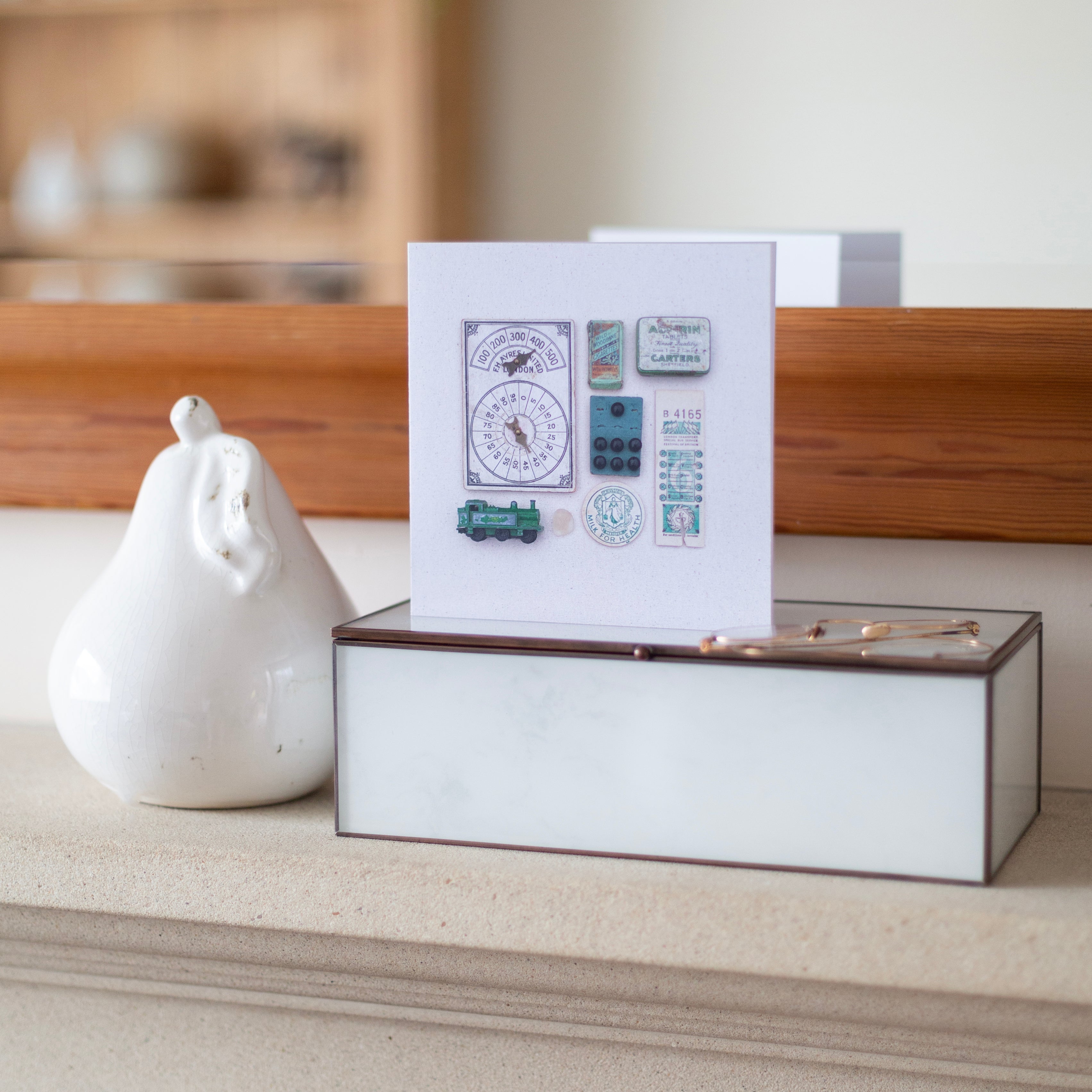 Composition in Green Eco-friendly Greetings Card