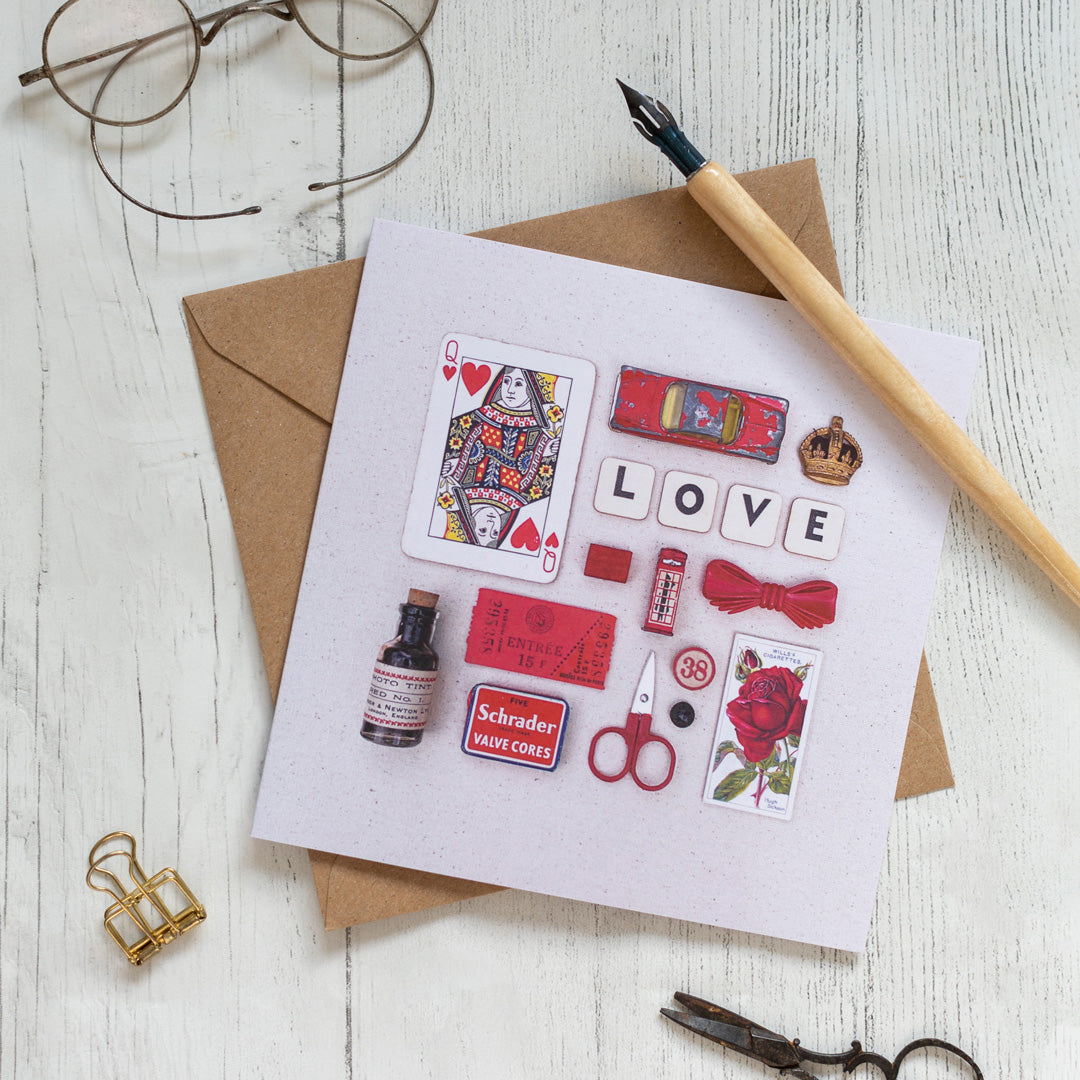 Mix'N'Match 6 Vintage Patterned Eco-friendly Greetings Card
