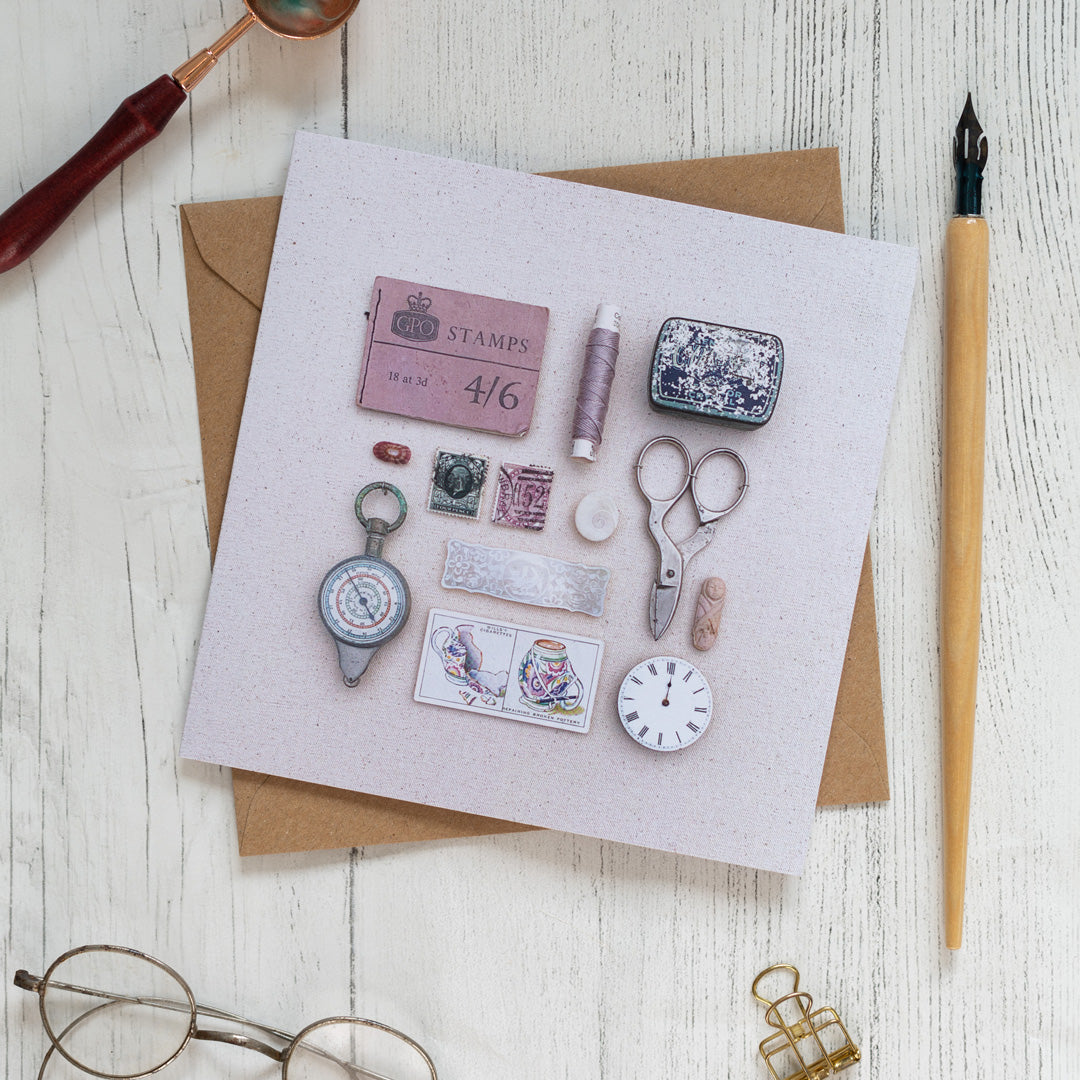Mix'N'Match 6 Vintage Patterned Eco-friendly Greetings Card