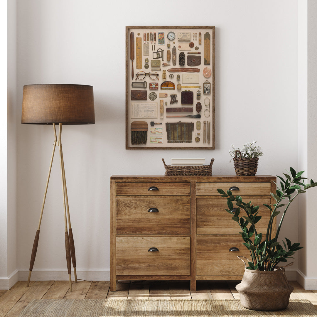 Composition in Brown & Gold Giclée Art Print