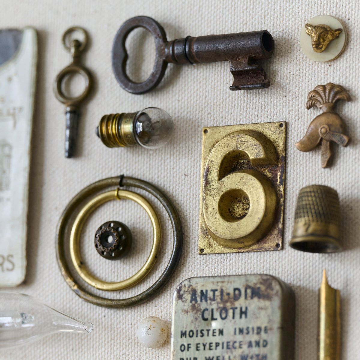 A Slice in Time Triptych – Unique Vintage Object Artworks