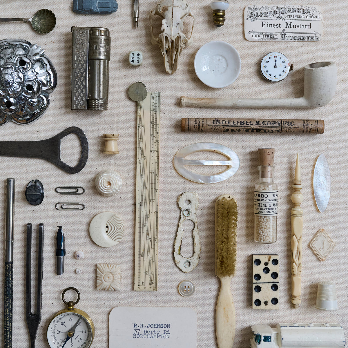 A Slice in Time Composition 5 – Unique Vintage Object Artworks