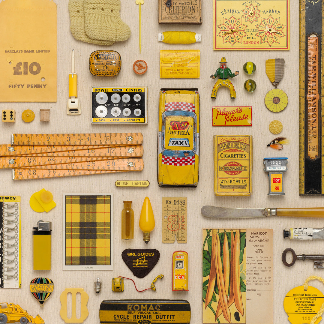 Composition in Yellow – Unique Vintage Object Artwork